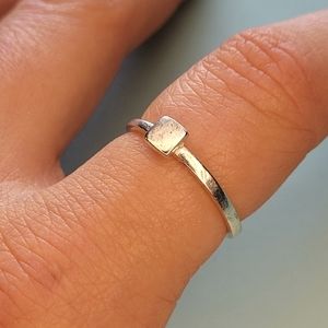 Silver Plated Square Ring